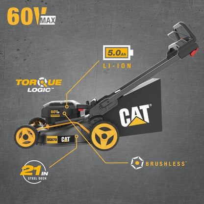 Cat 60V 21In Brushless Lawn Mower Kit